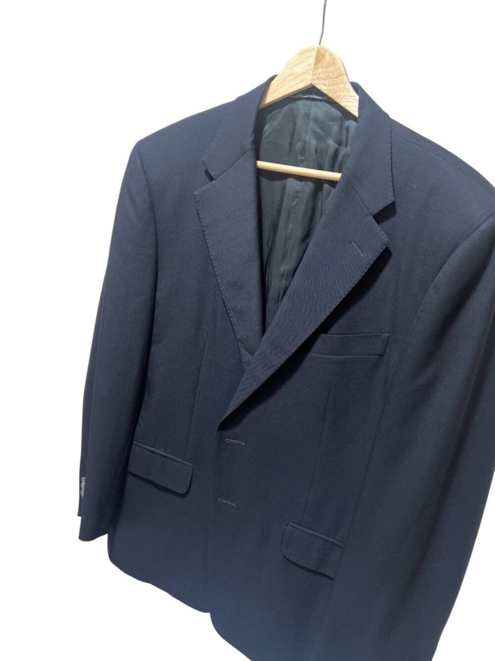 Corneliani Mens Navy Blazer Virgin Wool Extrafine Merinos Super 100s Made In Ita